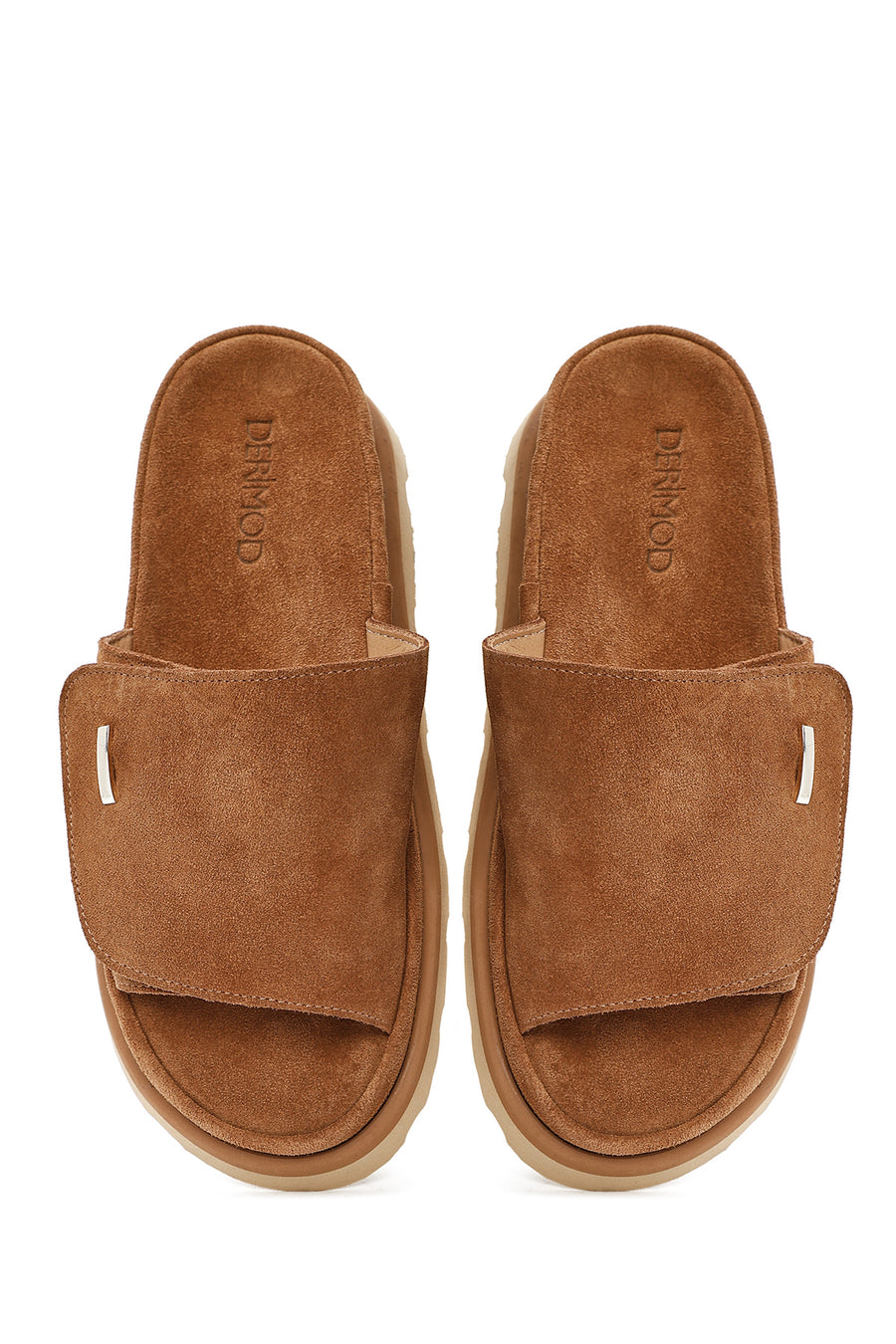 Women's Mink Thick Soled Suede Leather Slippers