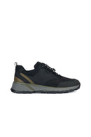 Geox Erkek Siyah Sterrato Bağcıklı Deri Sneaker | Derimod