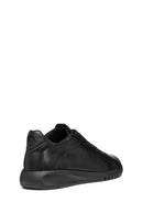 Geox Men's Black U Aerantis A - Tumb Laced Leather Sneaker | Derimod