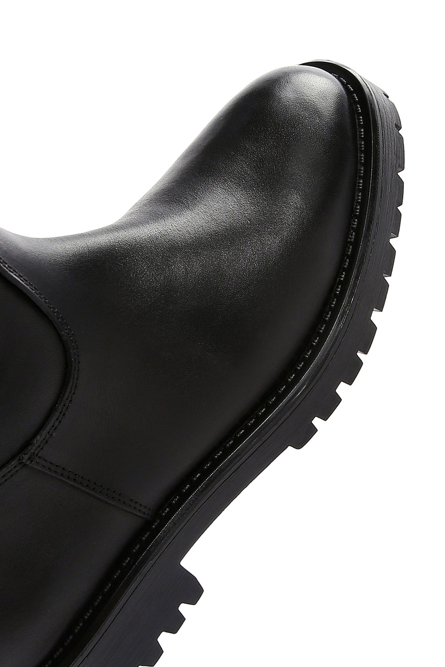 Women's Black Zippered Leather Boots