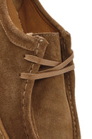 Women's Tan Suede Leather Masculine Shoes | Derimod