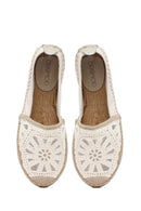 Kadın Krem Desenli Espadril | Derimod