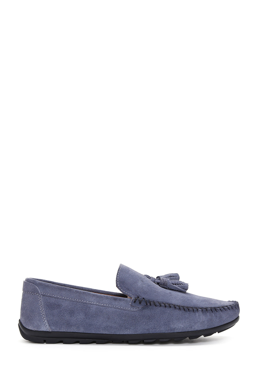 Erkek Mavi Süet Deri Püsküllü Spor Loafer 23SFD657910 | Derimod
