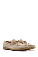 Erkek Bej Süet Deri Casual Loafer | Derimod