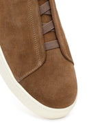 Erkek Taba Süet Deri Sneaker | Derimod