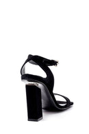 Women's Suede Heel Detailed Sandals | Derimod
