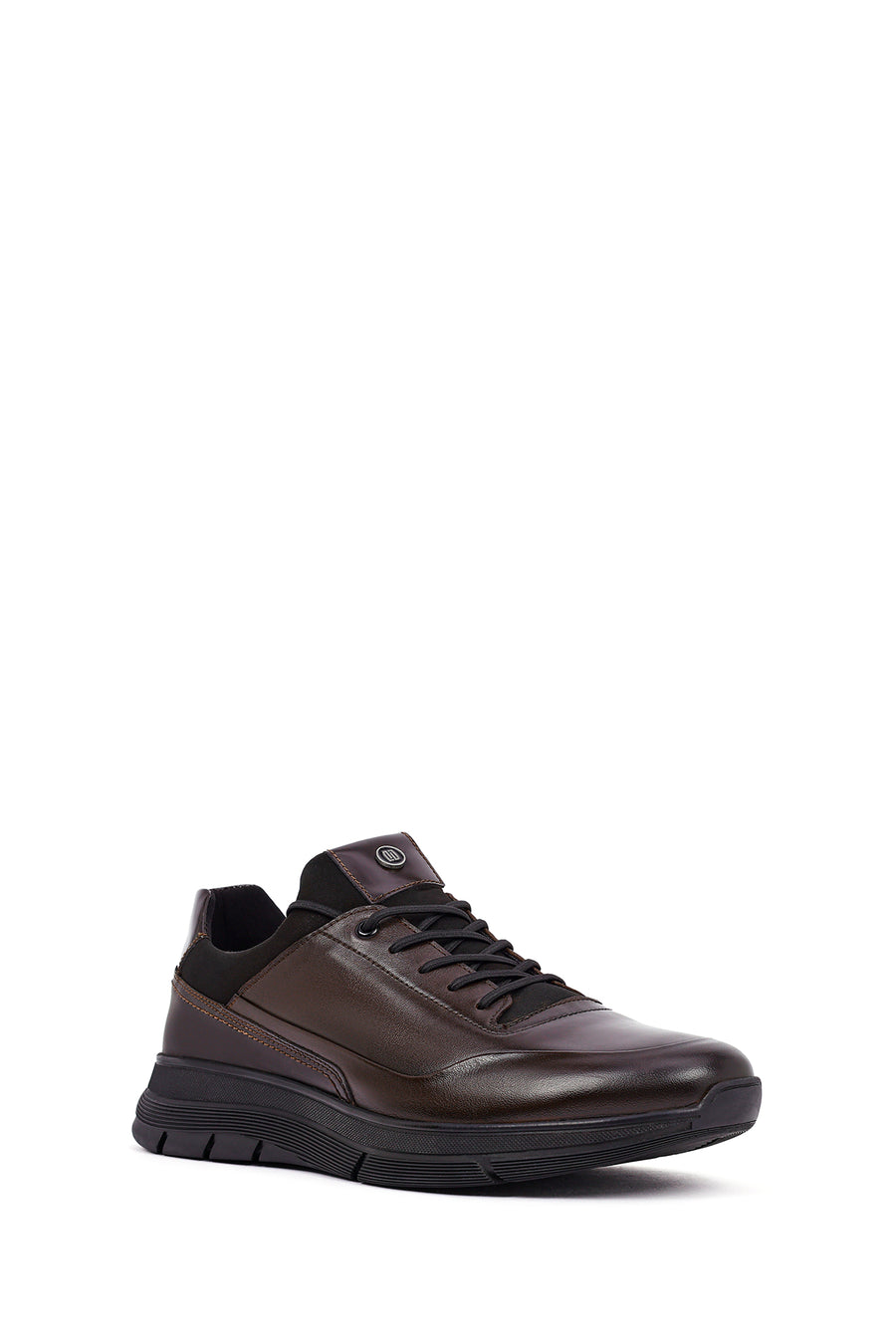 Men's Brown Lace-Up Leather Casual Sneaker