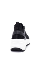 Kadın Siyah Kalın Tabanlı Kumaş Sneaker | Derimod