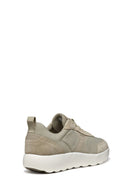 Geox Men's Beige U Xtors D - Mesh + Suede Lace-up Suede Leather Sneakers | Derimod