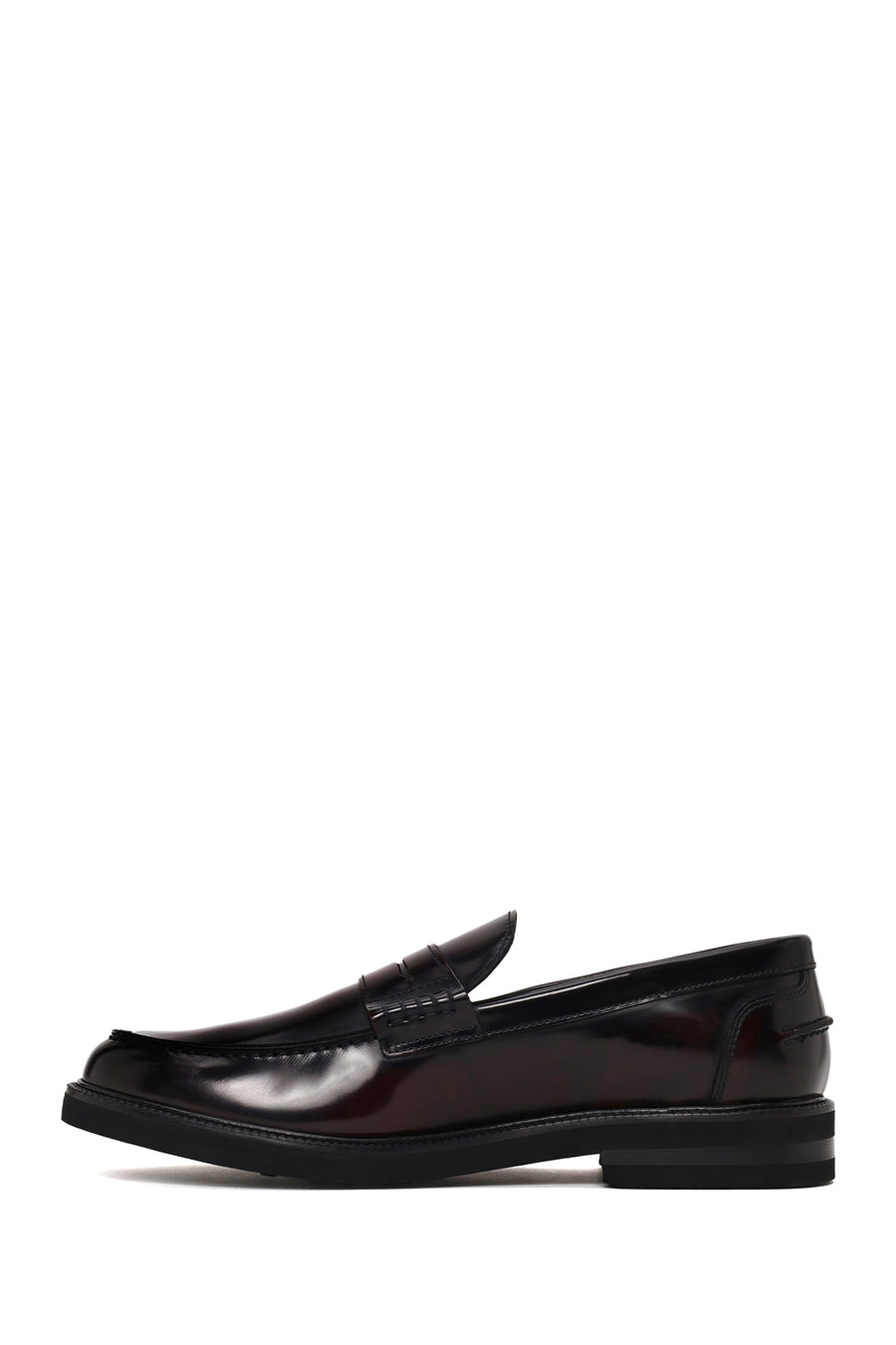 Male Burgundy Leather Casual Loafer