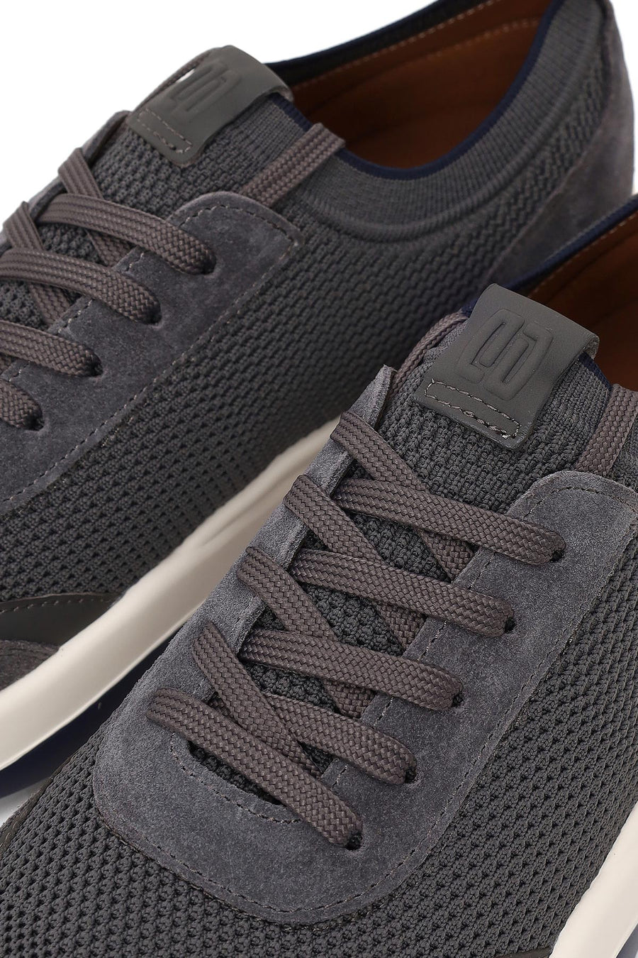 Derimod Zero Erkek Gri Bağcıklı Kalın Tabanlı Kumaş Sneaker