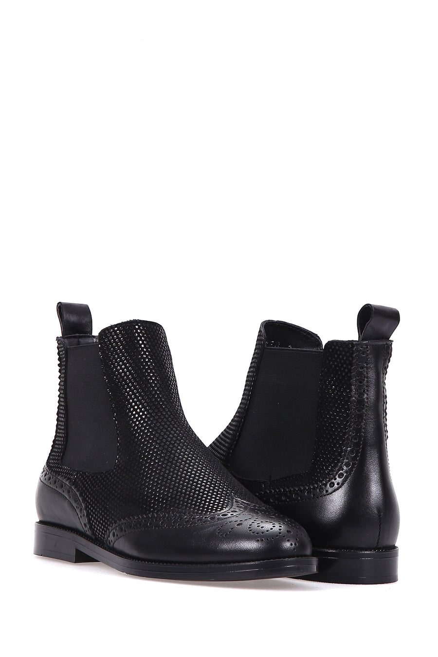 Kroko Desenli Kadın Deri Bot