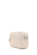 Woman Cream Long-Strap Fabric Crossbody Bag | Derimod