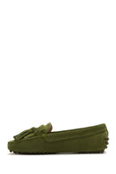 Women's Leather Suede Tassel Loafer | Derimod