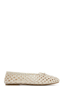 Women's Cream Knitted Ballerina | Derimod