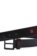 Men's Black Leather Belt | Derimod