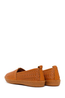 Woman Tan Leather Comfort Loafer | Derimod