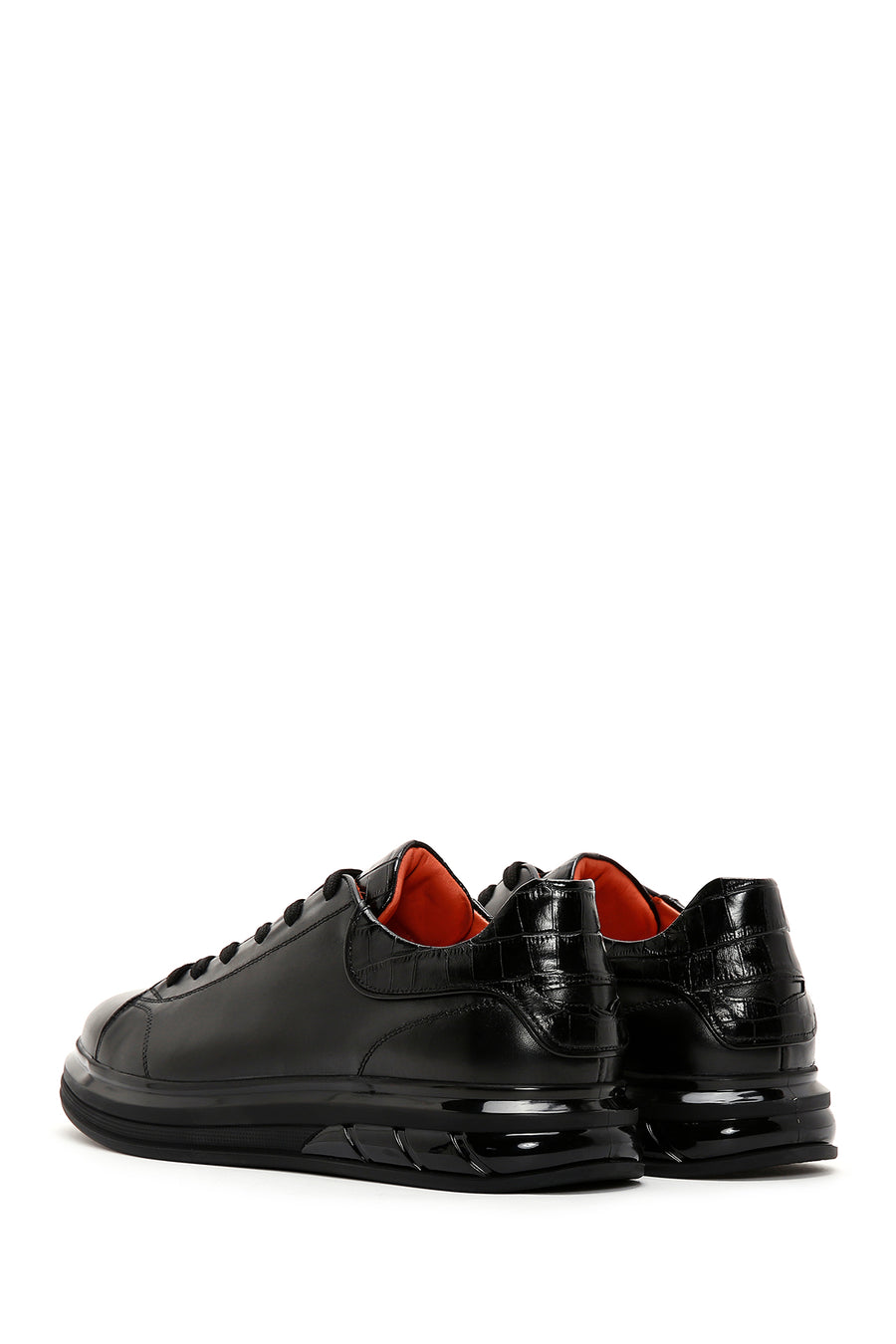 Men's Black Leather Sneaker