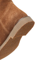 Women's Tan Suede Leather Casual Boots | Derimod