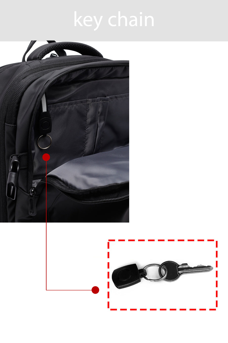 D-Pack Unisex Siyah Kumaş Sırt Çantası