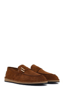 Erkek Taba Süet Deri Casual Loafer | Derimod