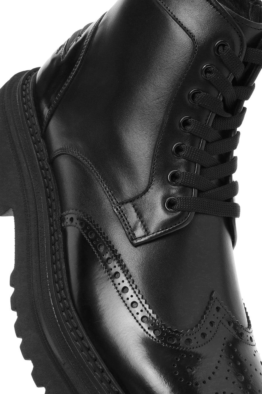 Men's Black Zippered Leather Casual Boots