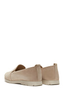 Kadın Gri Süet Deri Comfort Loafer | Derimod