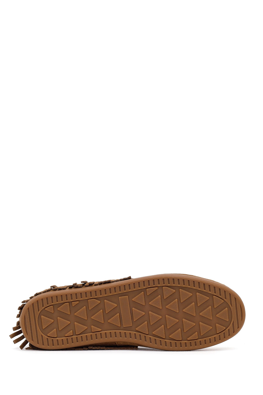 Kadın Camel Püsküllü Süet Deri Loafer