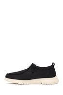 Derimod Zero Male Black Fabric Casual Shoes | Derimod