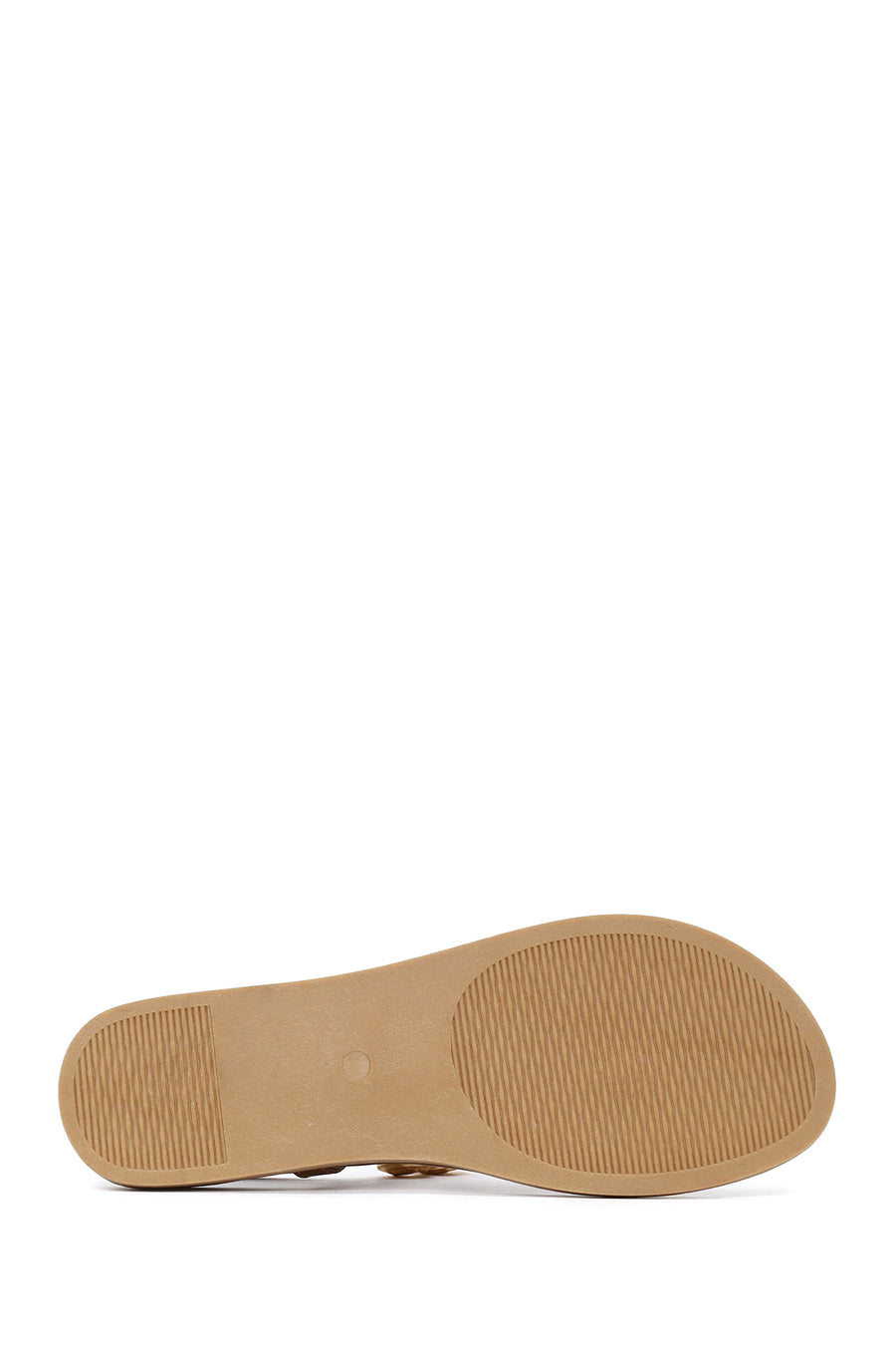 Woman Brown Buckled Flip-Flop Sandal