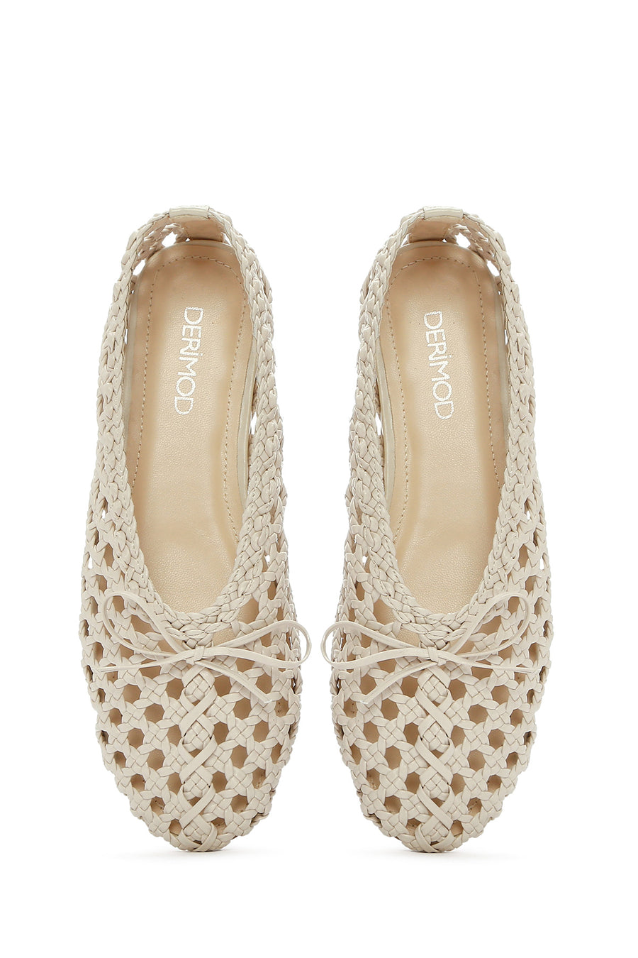 Women's Cream Knitted Ballerina