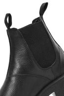 Male Black Leather Chelsea Boots | Derimod