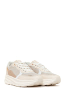 Kadın Bej Bağcıklı Kalın Tabanlı Sneaker | Derimod