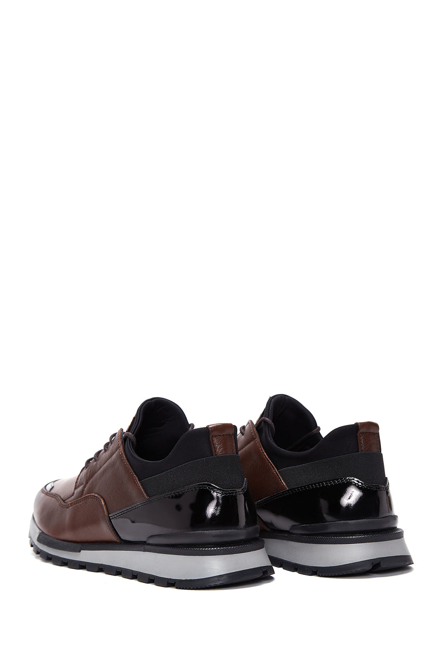 Erkek Kahverengi Deri Sneaker