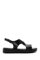 Women's Black Ankle Strap Leather Sandals | Derimod