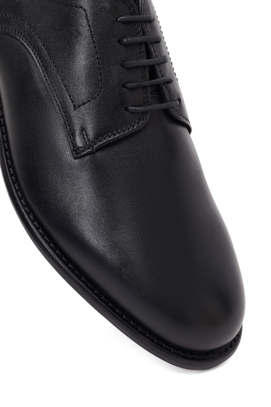 Men's Black Laced Leather Classic Shoes