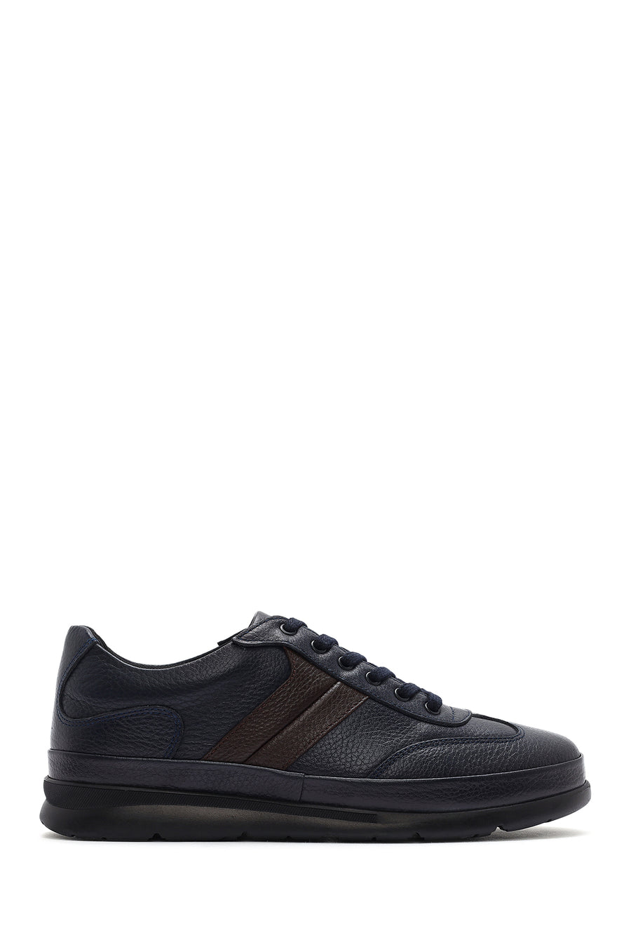 Men's Navy Blue Lace-up Leather Casual Shoes 25SFD6743FT | Derimod