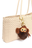 Women's Cream Knitted Charm Shoulder Bag | Derimod