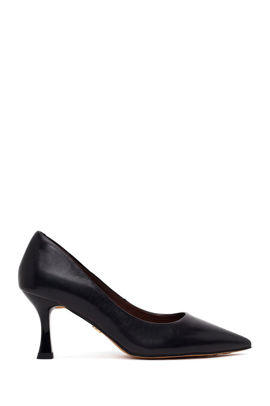 Woman Black Thin-Heeled Leather Stiletto AF530014DV | Derimod