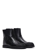 Men's Leather Zippered Boots | Derimod