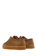 Women's Tan Suede Leather Masculine Shoes | Derimod