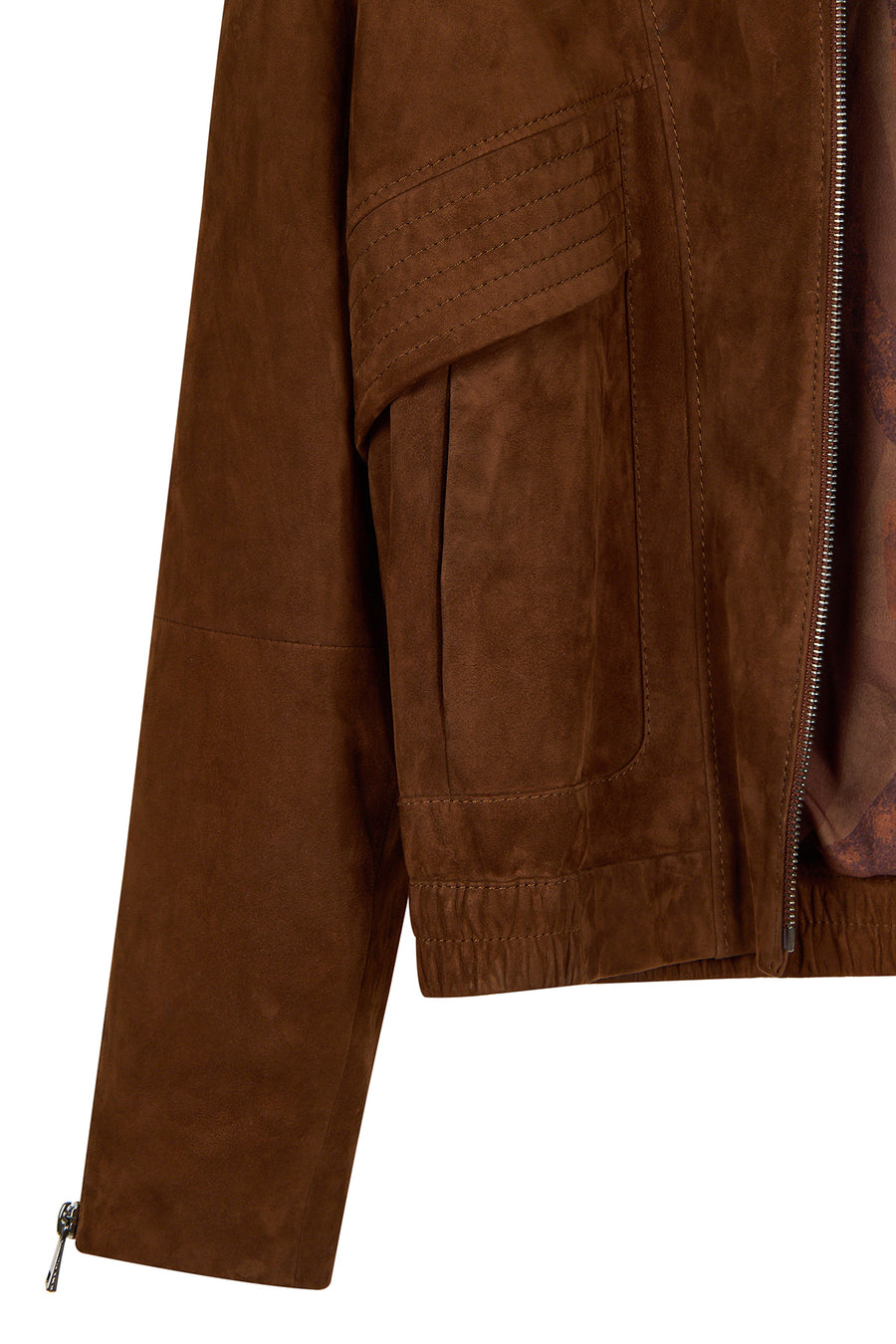 Juliana Woman Brown Short Oversize Suede Jacket