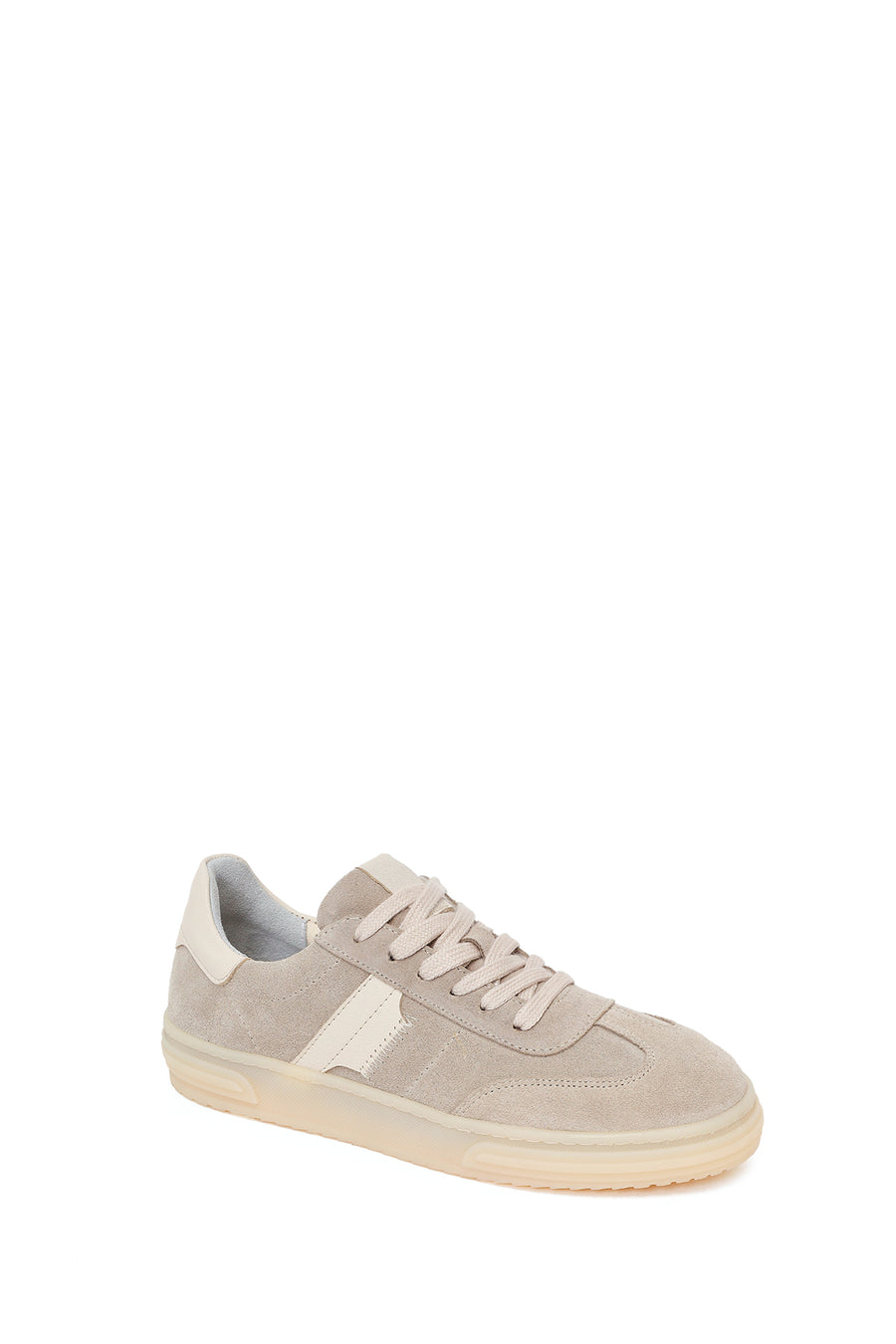 Kadın Bej Bağcıklı Süet Deri Sneaker