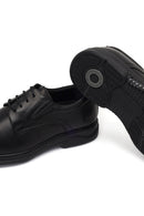 Derimod Fly Male Black Lace-Up Leather Casual Shoes | Derimod