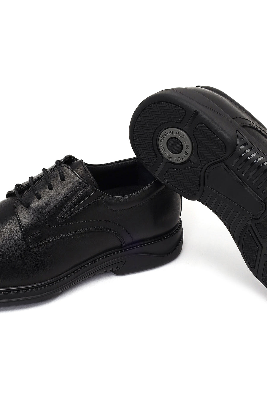 Derimod Fly Male Black Lace-Up Leather Casual Shoes
