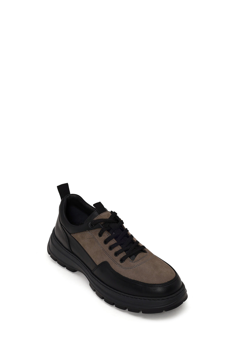 Male Mink Lace-up Thick-soled Leather Casual Shoes