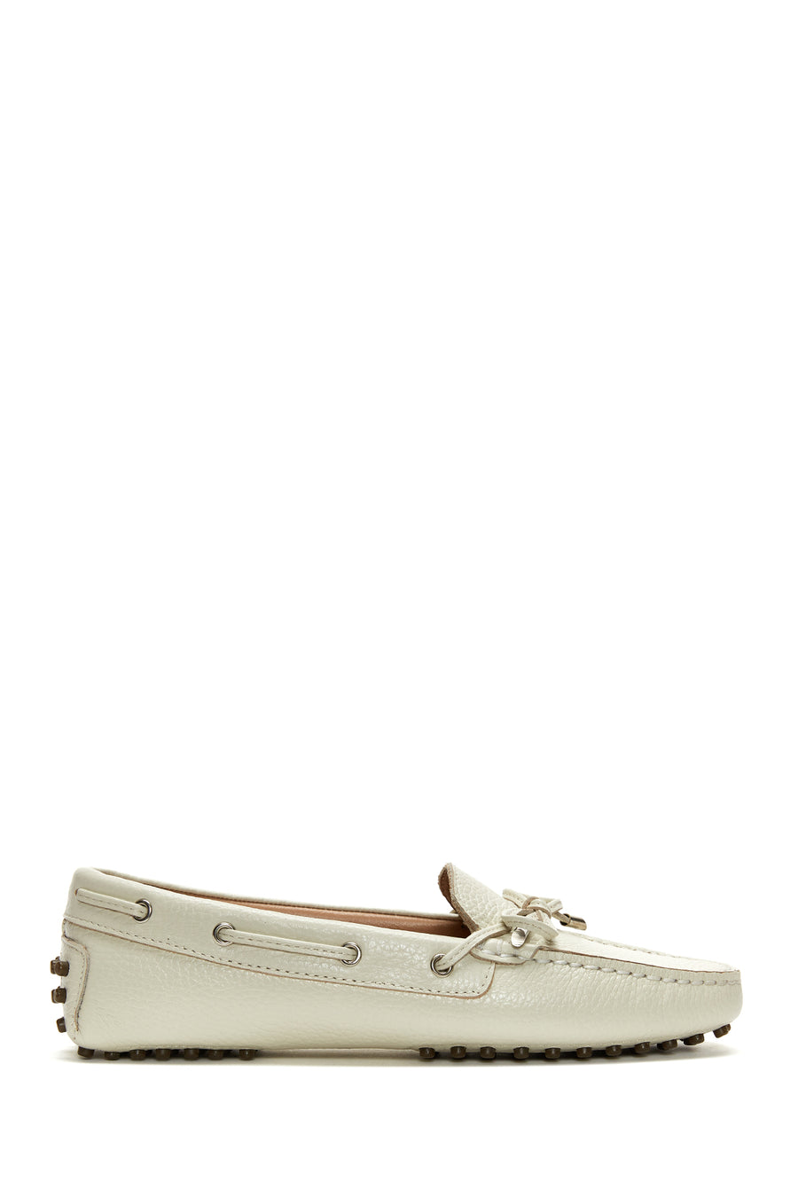 Kadın Bej Fiyonk Detaylı Deri Loafer 24SFD2906FT | Derimod