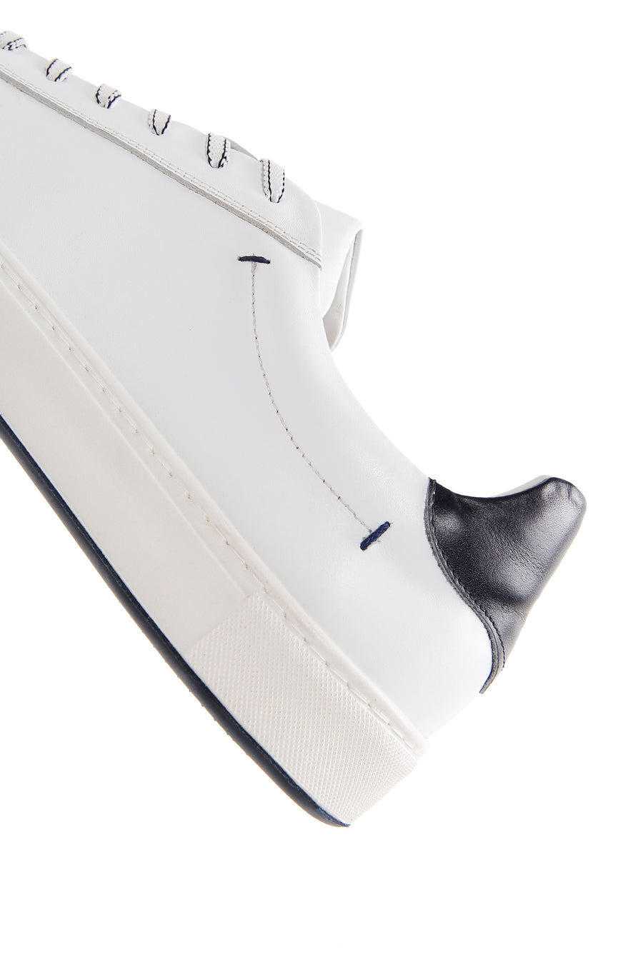 Erkek Beyaz Büyük Beden Deri Sneaker