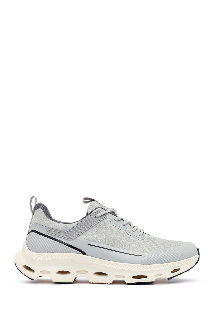 Erkek Gri Bağcıklı Kalın Tabanlı Kumaş Sneaker 25WFD69416F | Derimod