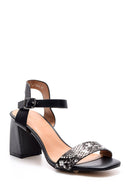 Women's Crocodile Patterned Heeled Shoes | Derimod